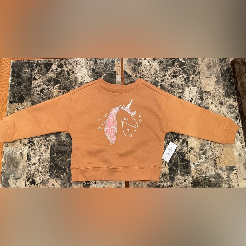 Toddler Girl Baby Gap Unicorn Sweatshirt - Picture 3 of 6
